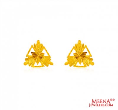 22k Gold Fancy Earrings ( 22 Kt Gold Tops )