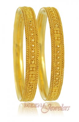 22Kt Filigree Bangles ( Gold Bangles )