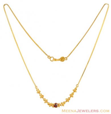 22Kt Gold Enamel Paint Chain ( 22Kt Gold Fancy Chains )