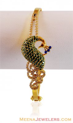 22k Exclusive Peacock Bangle ( Stone Bangles )