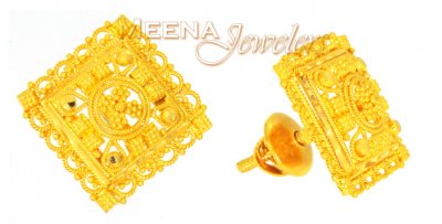 22Kt Gold Earrings (Tops) ( 22 Kt Gold Tops )