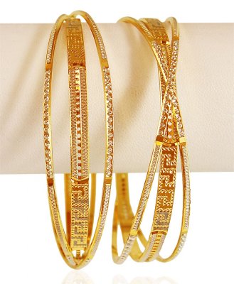 22k Gold Two Tone Bangles  ( Two Tone Bangles )