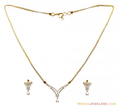 Diamond Necklace Set ( Fancy) ( Diamond Necklace Sets )