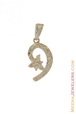 18Kt White Gold Diamond Pendant ( Diamond Pendants )