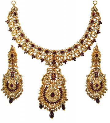 22K Exclusive Bridal Necklace Set ( Bridal Necklace Sets )