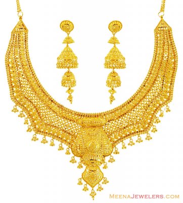 Designer Bridal Necklace Set 22k  ( Bridal Necklace Sets )