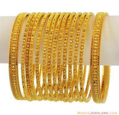 22k Filigree Bangles Set(Set of 6) ( Set of Bangles )