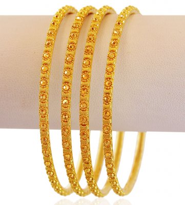 22K Filigree Bangles Set (4Pcs) ( Set of Bangles )