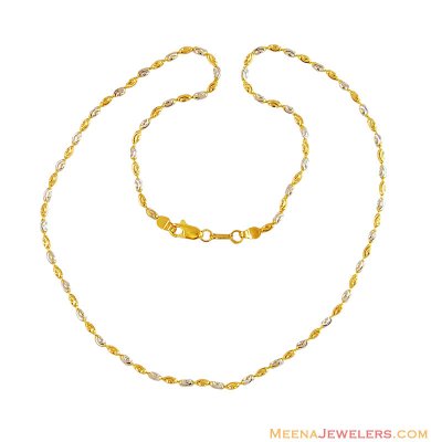 22K Rice Ball Gold Chain ( 22Kt Gold Fancy Chains )