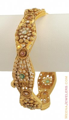 Gold Polki Kada (antique finished) ( Kadas )