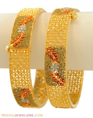 22Kt Gold Three Tone Kadas ( Kadas )