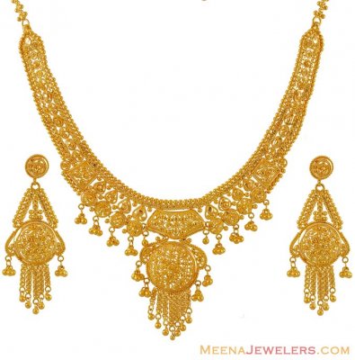 Gold Necklace Set in 22k ( 22 Kt Gold Sets )