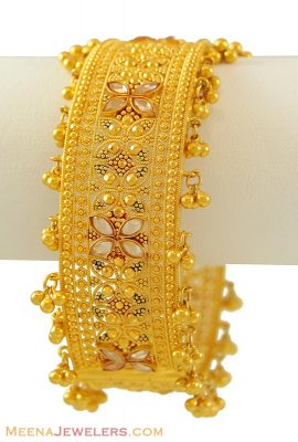 22K Gold Wide Ghoogri Kada ( Kadas )