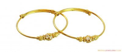 Fancy Studded Ball Baby Kada 22k (1 Pc only)  ( Baby Bangles )