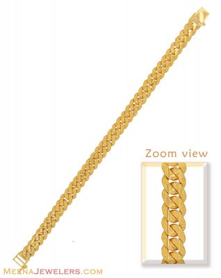 22Kt Gold Mens Bracelet ( Men`s Bracelets )
