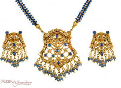 22K Designer Pendant Set ( Fancy Pendant Set )