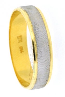 18Kt Gold Wedding band 2 Tone ( Wedding Bands )