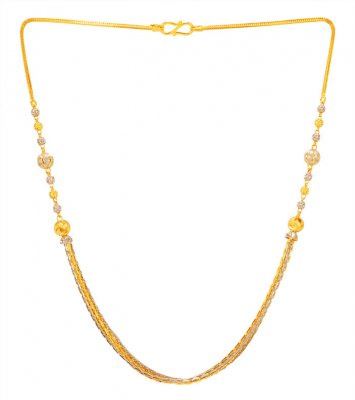 22KT Gold Four Layered Chain ( 22Kt Gold Fancy Chains )