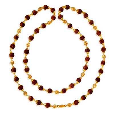 22Karat Gold Rudraksh chain ( Men`s Gold Chains )