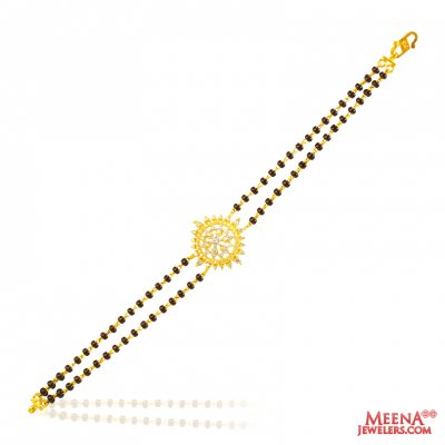 22Kt Gold Mangalsutra CZ Bracelet ( Ladies Bracelets )