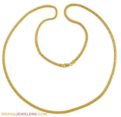 22k Yellow Gold Chain (26 Inch) ( Plain Gold Chains )