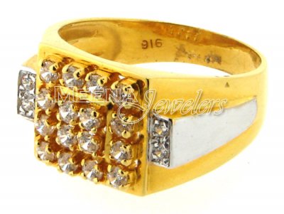 22 Kt Gold Mens Signity Ring ( Mens Signity Rings )