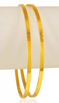 22k Gold Machine Bangles (2 Pcs) ( Gold Bangles )