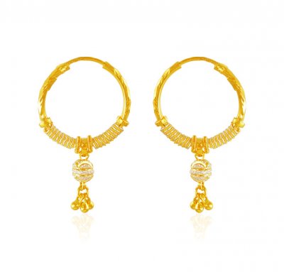 22 k arat Gold Hoops ( Hoop Earrings )