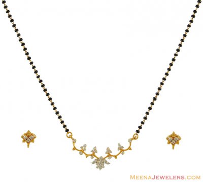 18 k Gold Diamond Mangalsutra Set ( Diamond MangalSutras )