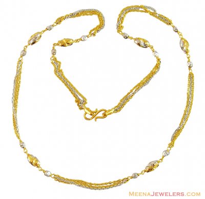 2 Tone Gold Fancy Chain 22k Gold ( 22Kt Gold Fancy Chains )