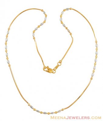 22Kt Gold Rice Chain ( 22Kt Gold Fancy Chains )