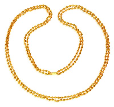 22K Layered Chain(24 Inches) ( 22Kt Long Chains (Ladies) )