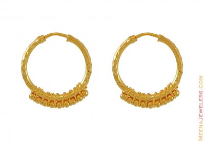 22Kt Gold Hoop Earrings ( Hoop Earrings )