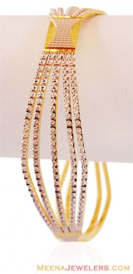 22K Two Tone Fancy Kada ( Two Tone Bangles )