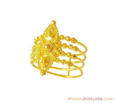 Fancy Gold Shine Ladies ring 22k  ( Ladies Gold Ring )