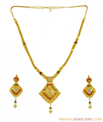 22k Gold Three Color Set ( 22 Kt Gold Sets )