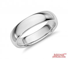 18 Kt White Gold  Wedding Band