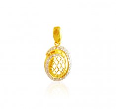 22K Gold Two Tone Pendant ( Fancy Pendants )