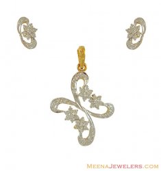 18 Karat Diamond Pendant Set ( Diamond Pendant Sets )