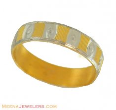 Two tone Gold Wedding Band