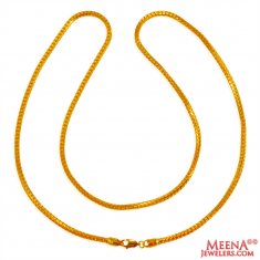 22K Gold Fox Chain (22 Inches) ( Plain Gold Chains )