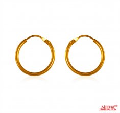 22k Gold Hoop Earrings