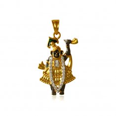 Lord Shrinathji 22K Gold Pendant ( Ganesh, Laxmi and other God Pendants )