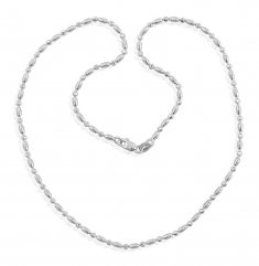 18K White Gold Rice Balls Chain  ( 22Kt Gold Fancy Chains )