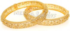 22Kt Gold Polki Diamond Bangles