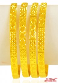 22 Karat Gold Machine Bangles Set ( Set of Bangles )