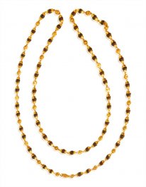 22 Karat Gold Brown Tulsi Mala ( 22Kt Long Chains (Ladies) )