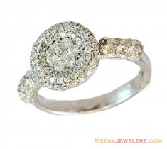 18K Fancy Round Shaped Diamond Ring ( Diamond Rings )