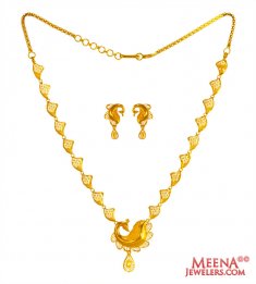 22K Yellow Gold Necklace Set ( Light Sets )