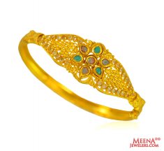 22 kt Colored Stone Kada